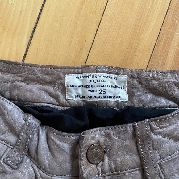 All Saints Leather Lace Up Pants - Picture 4 of 5